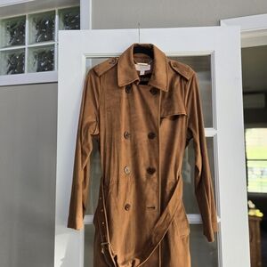 Michael Kors Brown Double-Breasted Trench Coat